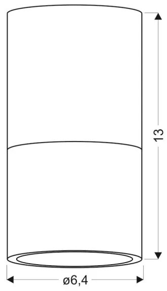 Spotlámpa TUBA 1xGU10/15W/230V szürke/fehér