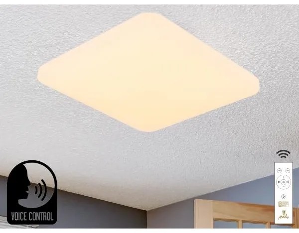 LED Dimmelhető mennyezeti lámpa hangvezérléssel OPAL LED/48W/230V + távirányító