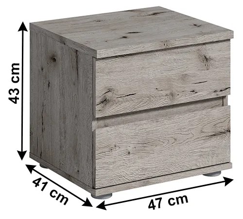 Szett 2 db. Éjjeliszekrény Talago (welington tölgy). 1034205