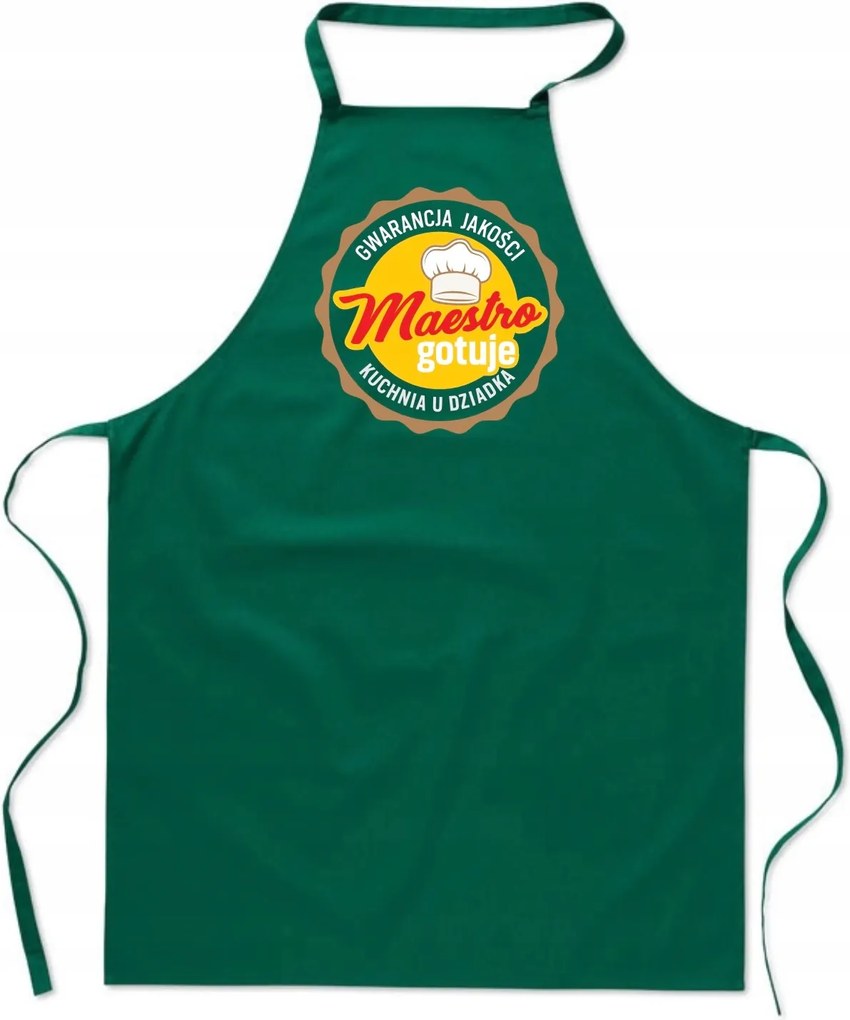 Konyhai Kötény zöld Nagypapa Konyhája Maestro ajándék nap FA_424_z
