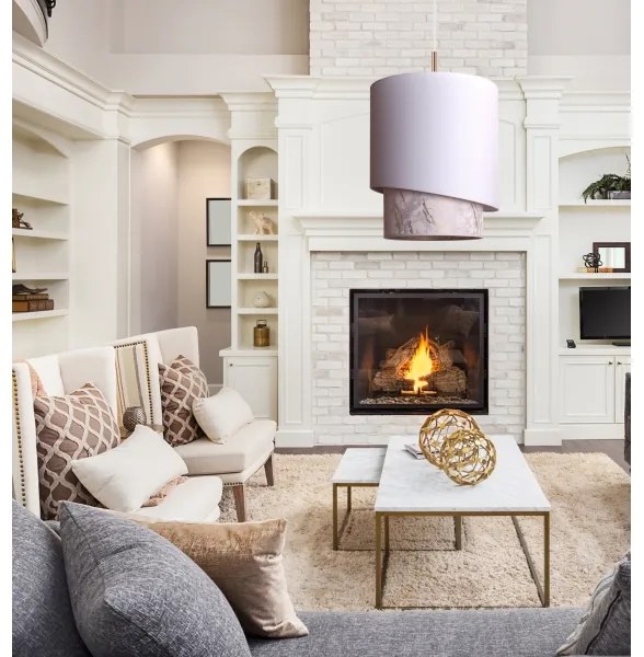 Duolla - Csillár zsinóron PARIS 1xE27/15W/230V á. 40 cm fehér/bézs