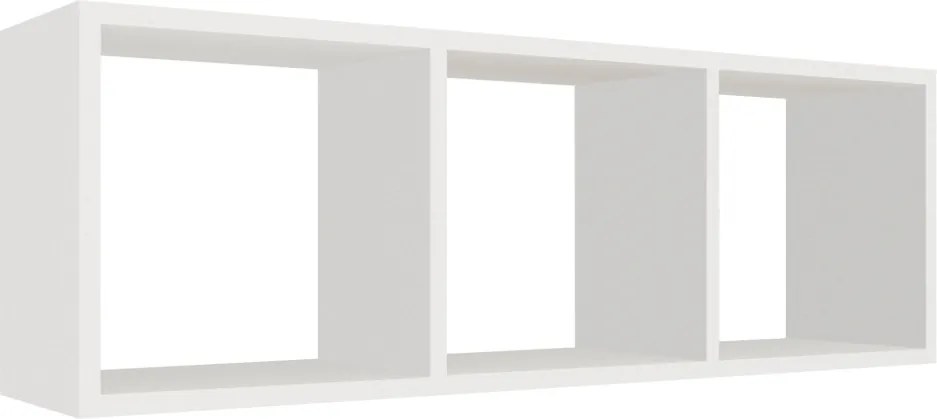 Lira 3 rekeszes polc, Fehér, 90 x 20 x 30 cm