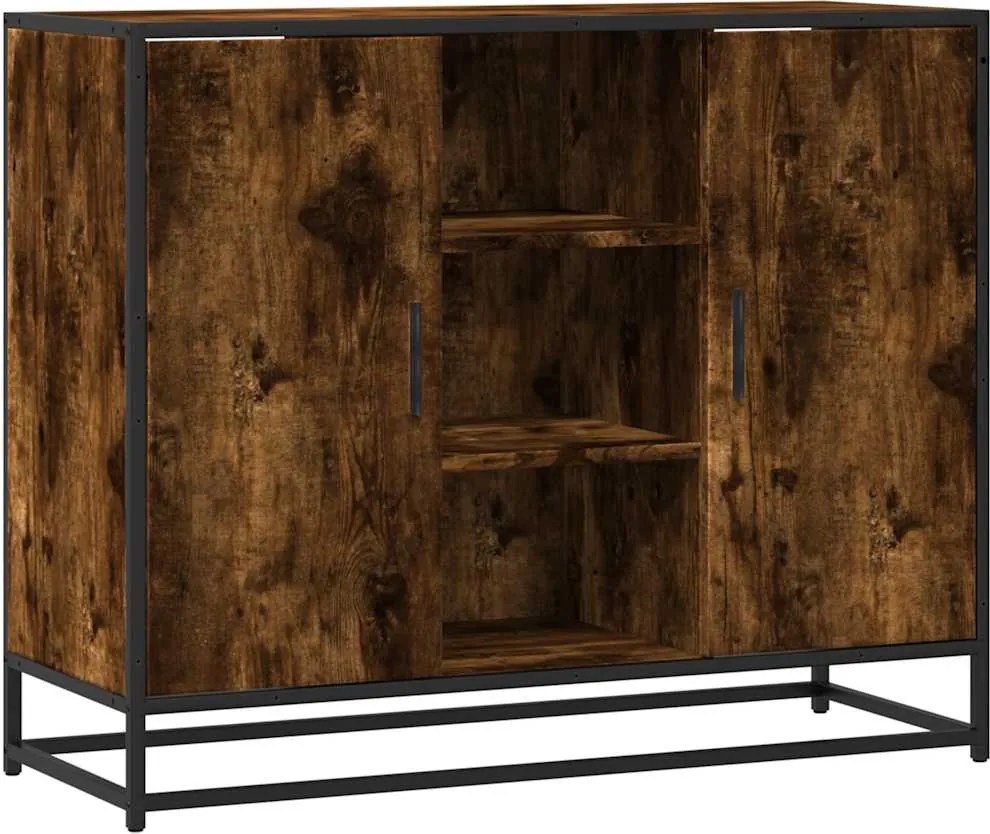 vidaXL sonoma tölgy színű szerelt fa tálalószekrény 92 x 35 x 76 cm