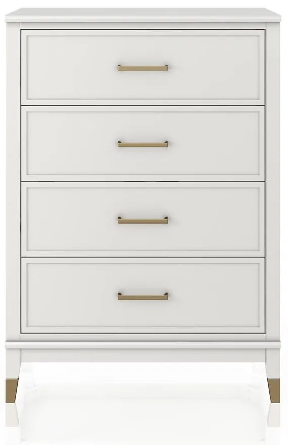 Westerleigh fehér komód, 75 x 106 cm - CosmoLiving by Cosmopolitan