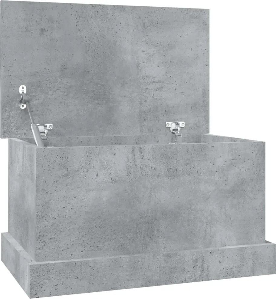 vidaXL betonszürke szerelt fa tárolóláda 50 x 30 x 28 cm