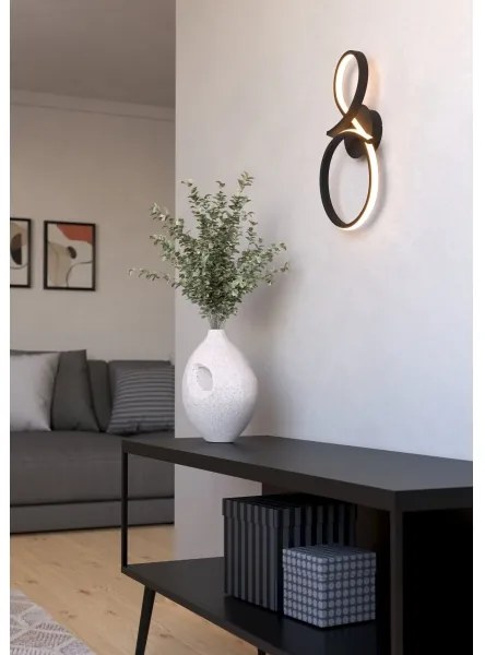 Eglo 901268 - LED fali lámpa SERPINS LED/11,4W/230V 3000K fekete