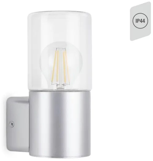 Briloner 320504TF - Kültéri fali lámpa 1xE27/12W/230V IP44 ezüst