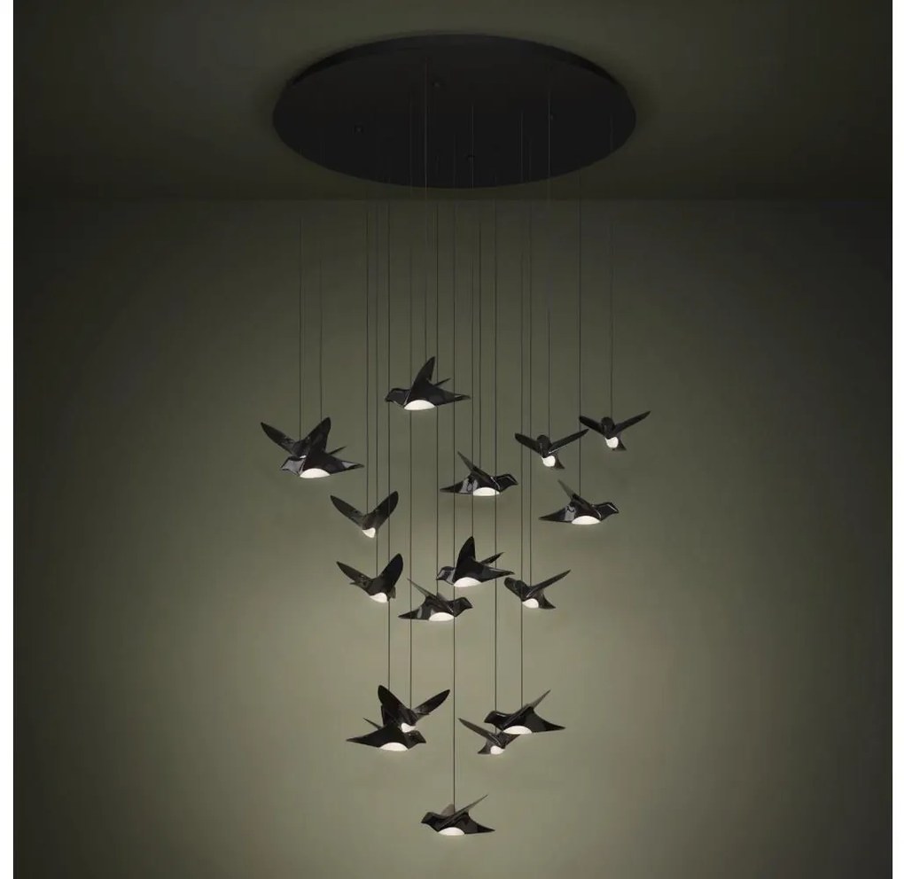 Eglo 390352 - LED Dimmelhető csillár zsinóron PARATEBUENO 17xLED/3W/230V fekete