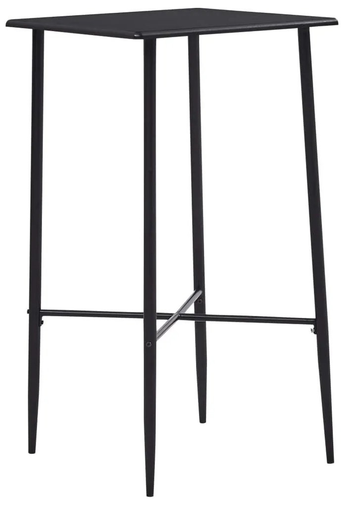 Fekete MDF bárasztal 60 x 60 x 111 cm