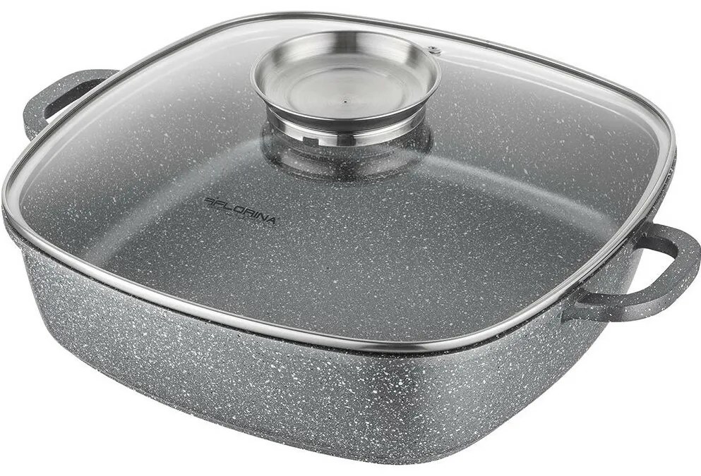 Florina Alumínium tepsi aroma kapaklı Lava 3,5 l,28 × 28 × 7,5 cm