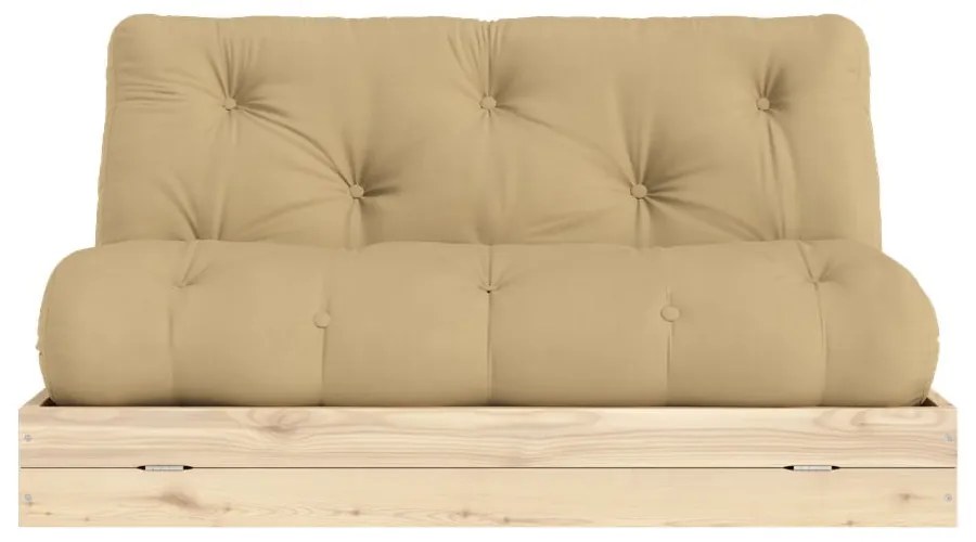 Világosbarna kinyitható kanapé 145 cm Flip – Karup Design