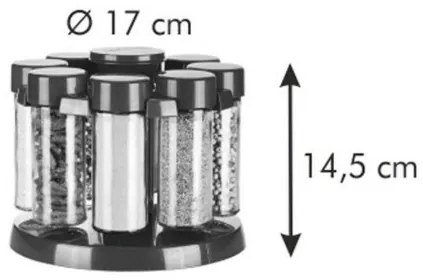 Tescoma SEASON fűszertartók forgó állványon 8 db , S