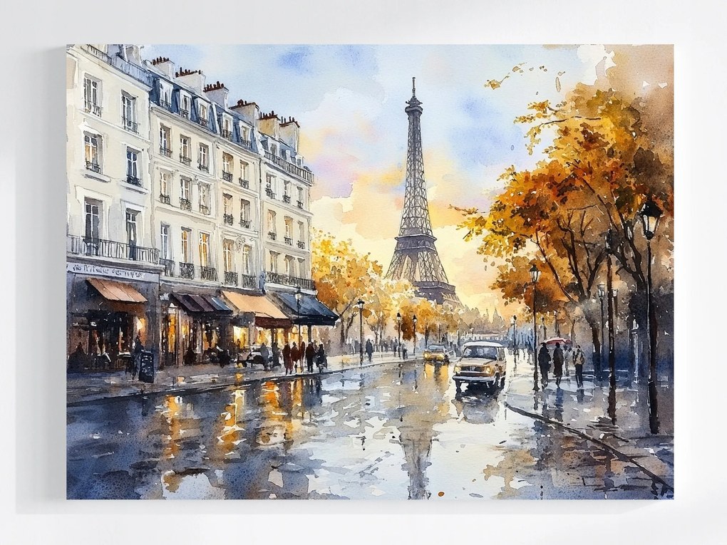 Canvas Vászonkép Tájkép Franciaország Párizs Eiffel-torony Ősz 80x60