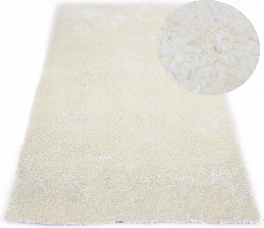 Fényes Puha Szőnyeg Shaggy Krém Tops 80X150cm