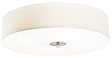 Rusztikus mennyezeti lámpa fehér 50 cm - Drum Jute