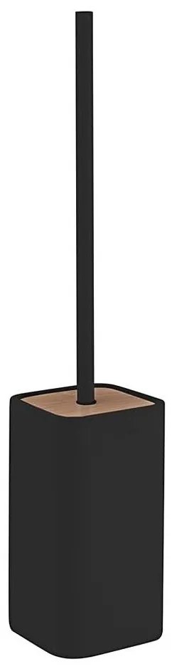 Gedy - Szabadon álló WC kefe NINFEA fekete/bambusz