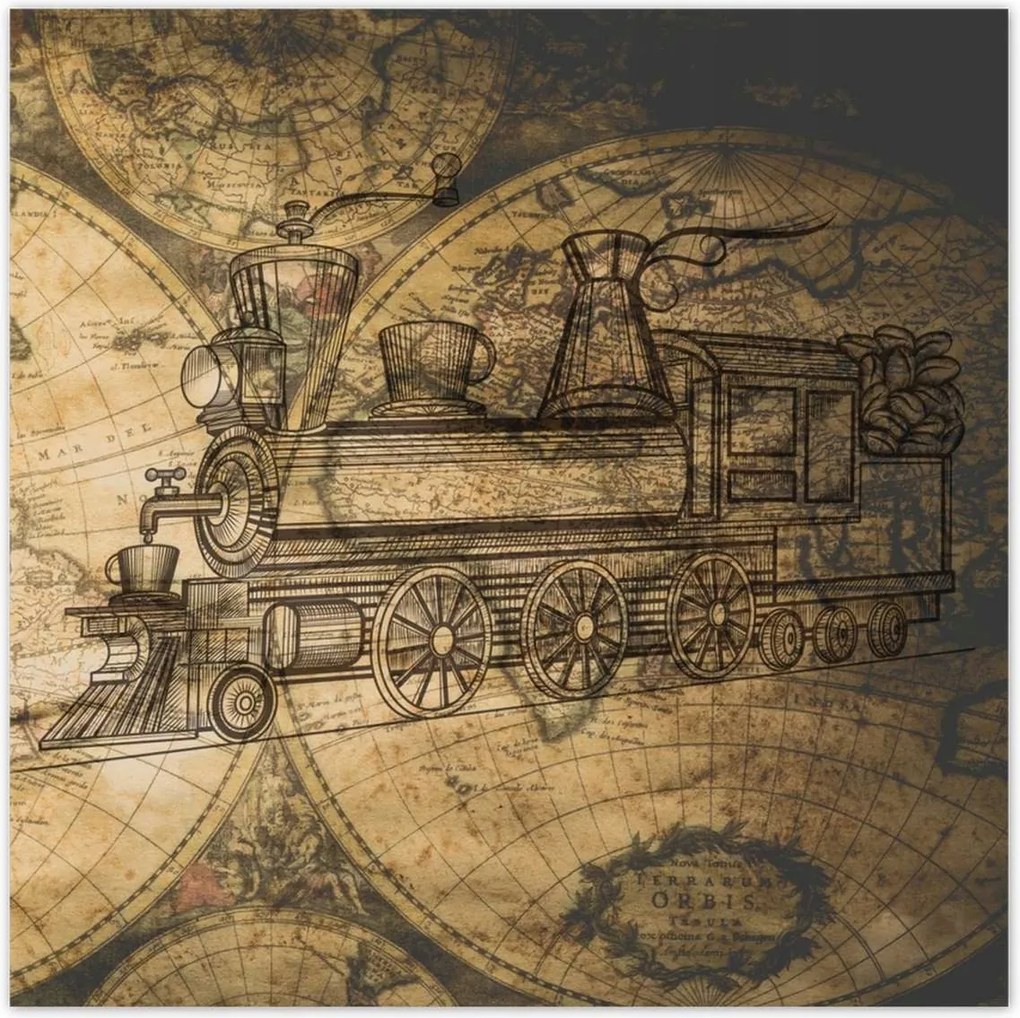 Poszterek 70x70 Régi vintage térkép