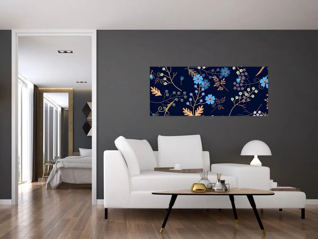 Kép - Őszi virágok (120x50 cm)
