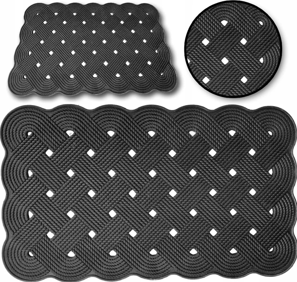 Lábtörlő Gumi Cipőajtó Szőnyeg Bejárati Zsinór 45x75