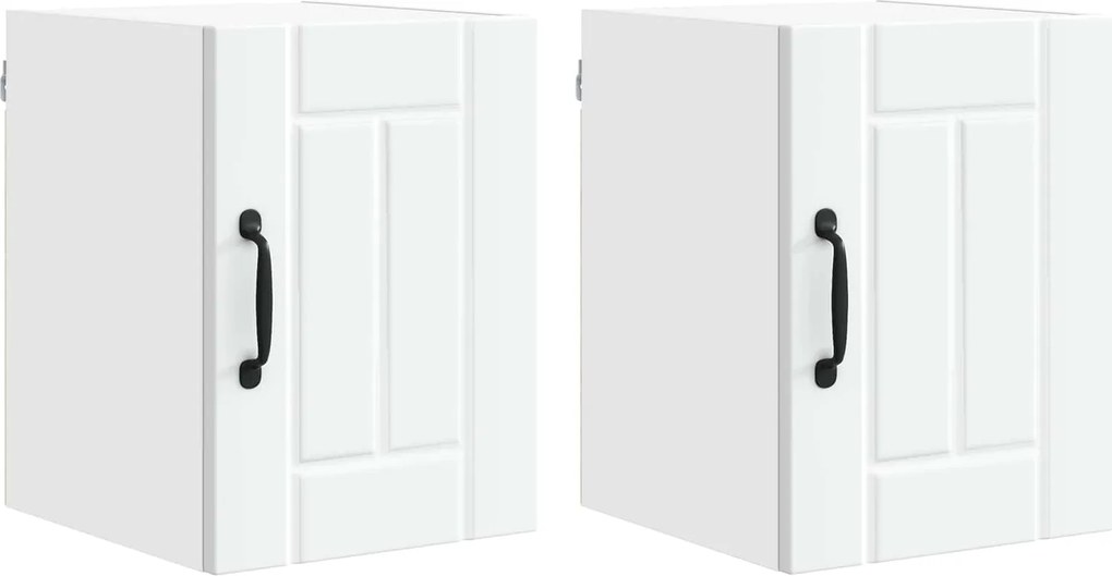 vidaXL Konyhaszekrény 2 pcs Fehér 30 x 31 x 40 cm Faanyag