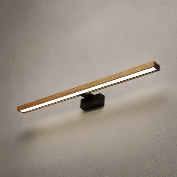 BRILAGI - LED fürdőszobai tükörvilágítás 3 az 1-ben WOODY MIRROR LED/15W/230V IP44 fekete/tölgy