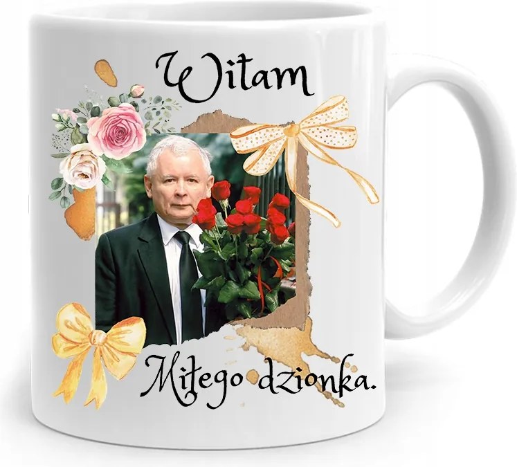 Vicces Bögre A Pis Elnökétől Jaroslaw Kaczynski fényképes nyomtatással