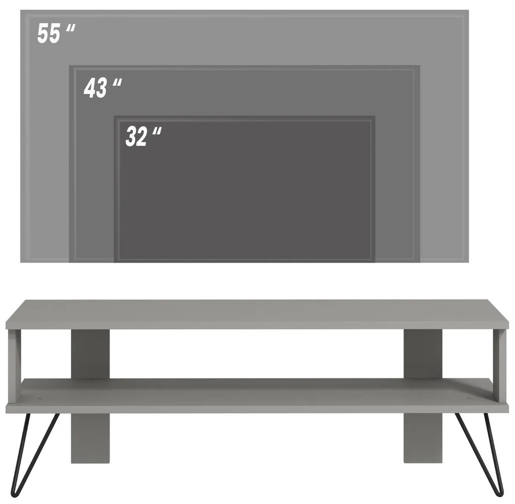 TV asztal/szekrény Dual (szürke). Akció -11%. 1107982