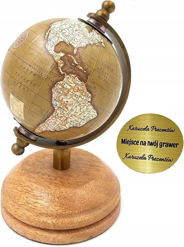 Földgömb Fa Alapon A Tanuló Íróasztalára