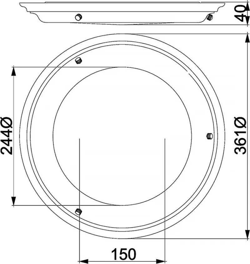Elstead Lighting WELLAND WELLAND-F-PC Süllyesztett mennyezeti lámpa 1x25W/LED 2250LM IP44