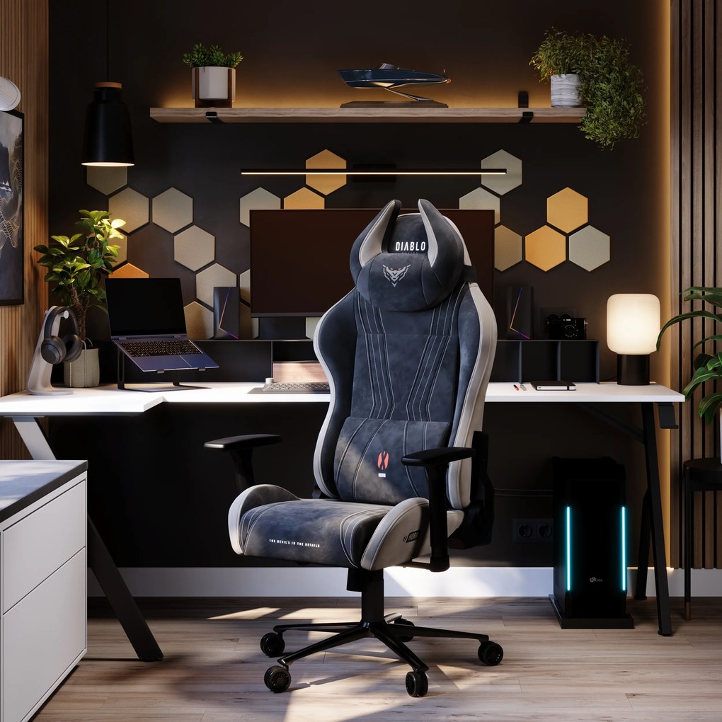 Gamer szék szövet Normal Size, fekete-bézs: Diablo X-Horn 2.0 Camel Black