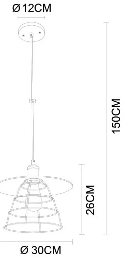 Globo 15086H1 - Csillár VIEJO 1xE27/60W/230V