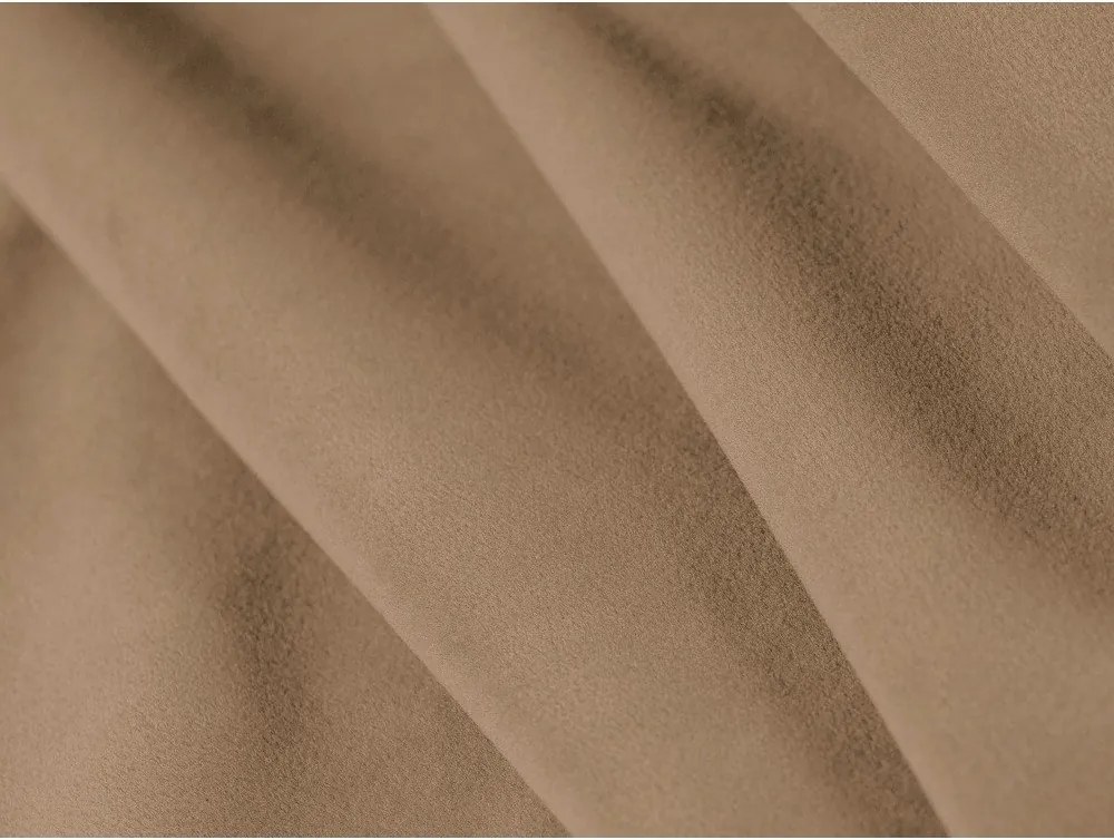 Szürkésbézs kárpitozott ágyneműtartós franciaágy ágyráccsal 140x200 cm Eric – Micadoni