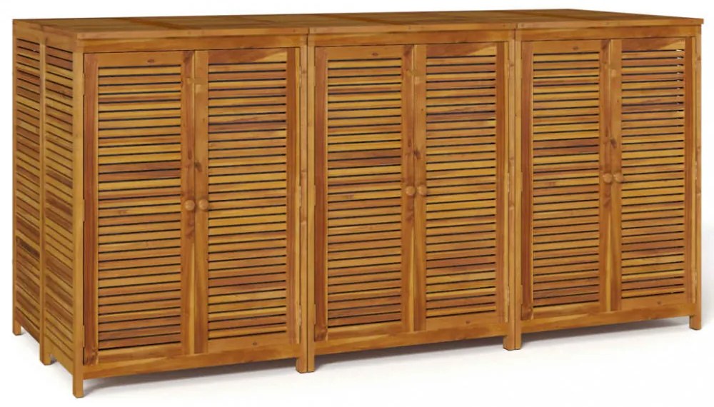 tömör akácfa kerti tárolóláda 210 x 87 x 104 cm
