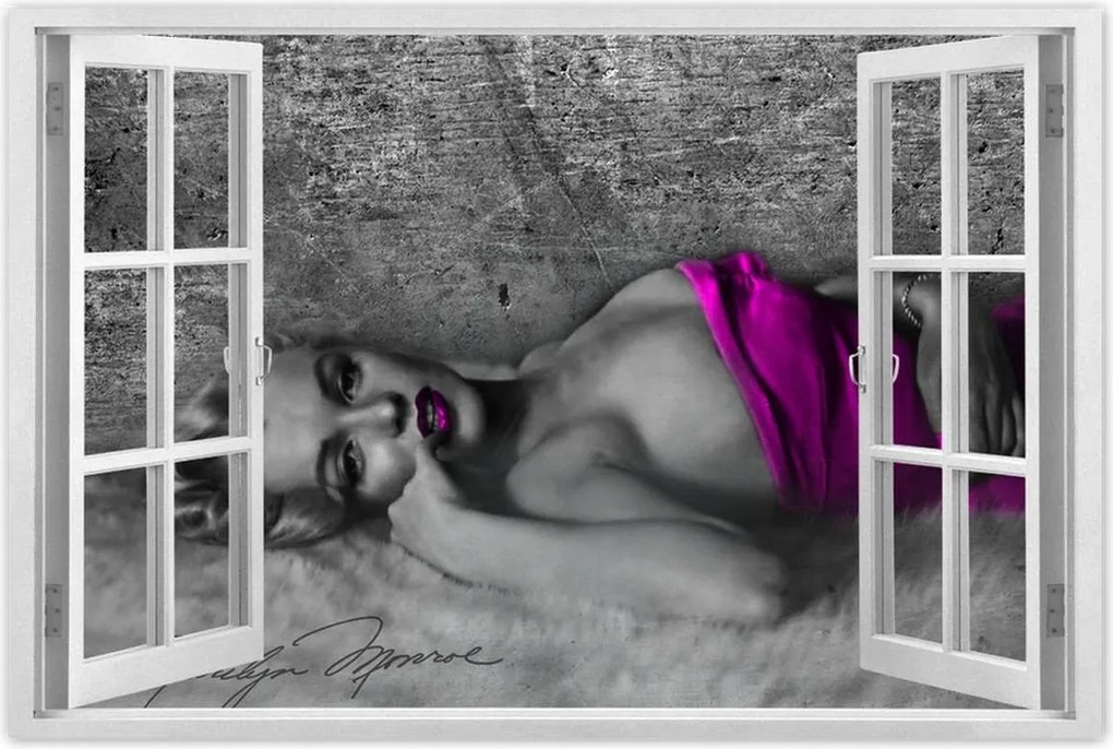 Poszterek 90x60 Rózsaszín Marilyn Monroe