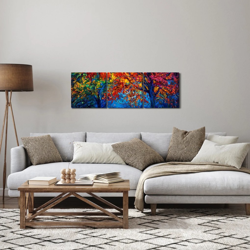 Természetfestmény képe (órával) (90x30 cm)