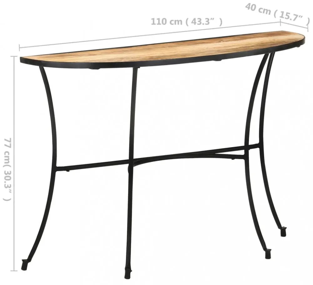 tömör mangófa kisasztal 110 x 40 x 77 cm