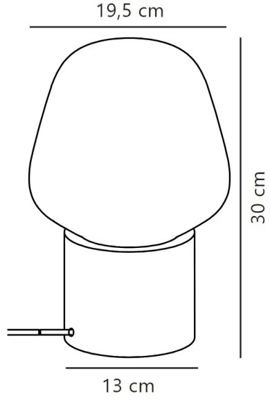 Nordlux - Asztali lámpa CHRISTINA 1xE27/25W/230V Gumifüge