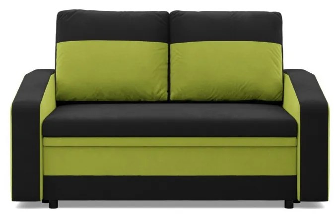 Hewlet kanapé, szövet anyag, fekete - zöld