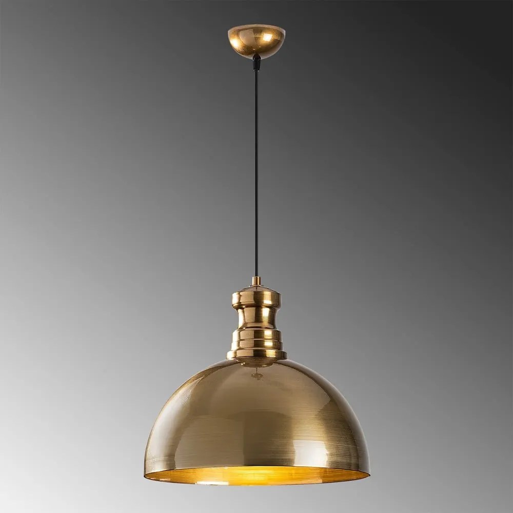 Aranyszínű függőlámpa fém búrával ø 40 cm Berceste – Opviq lights