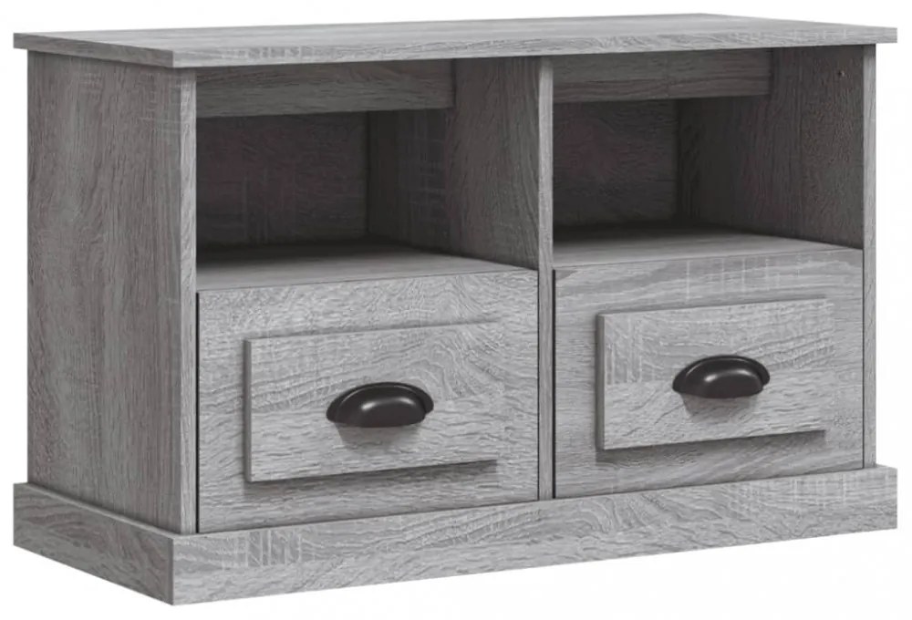 szürke sonoma színű szerelt fa TV-szekrény 80 x 35 x 50 cm