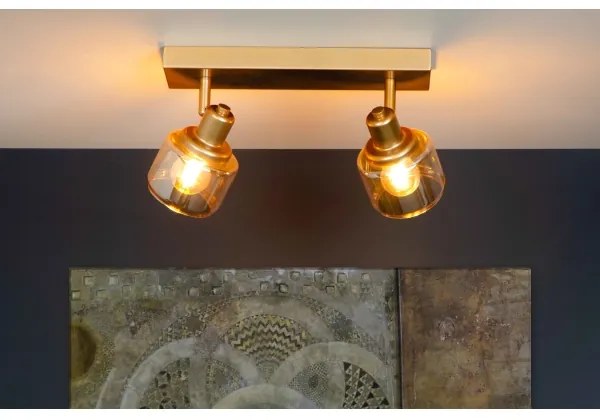 Lucide 77979/02/02 - Spotlámpa BJORN 2xE14/40W/230V arany