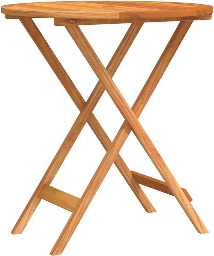 vidaXL tömör eukaliptuszfa összecsukható kerti asztal Ø 60 x 75 cm