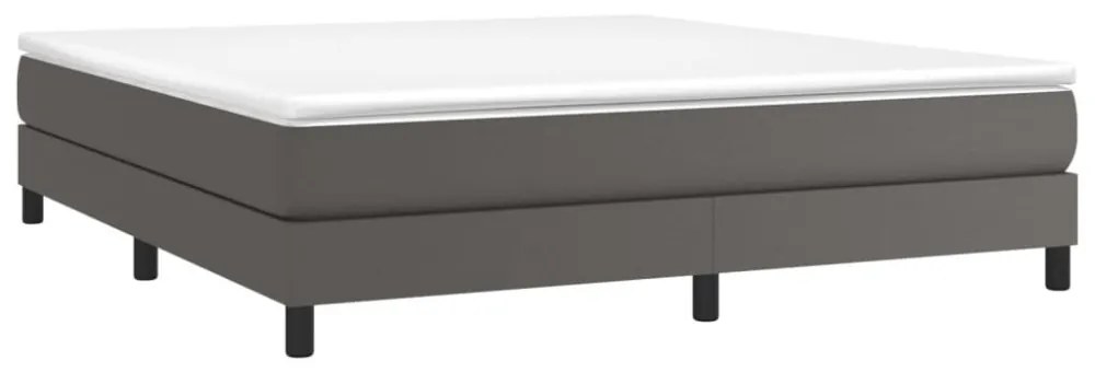 szürke műbőr rugós ágykeret 180x200 cm