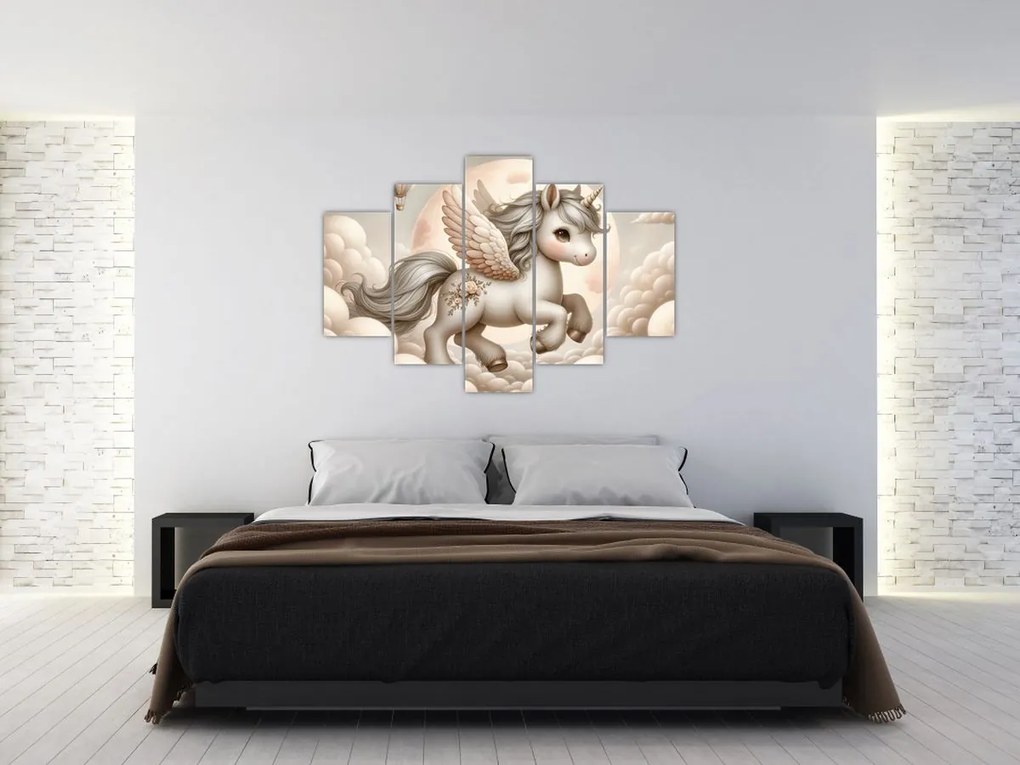 Kép - Egyszarvú a felhőkben (150x105 cm)