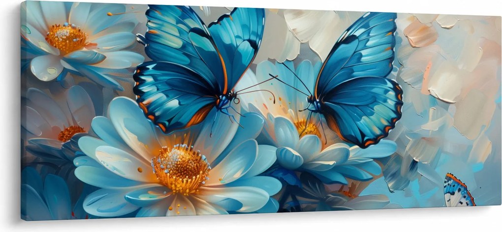 Kép - Kék pillangók (120x50 cm)