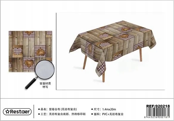 Funkcionális asztal Pvc asztalterítővel 1,4x20m