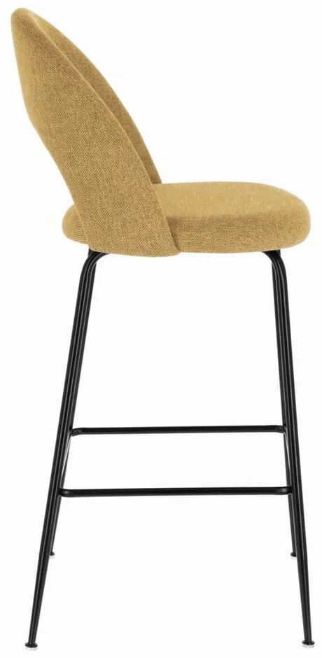 Mustársárga bárszék szett 4 db-os (ülésmagasság 63 cm) Mahalia – Kave Home