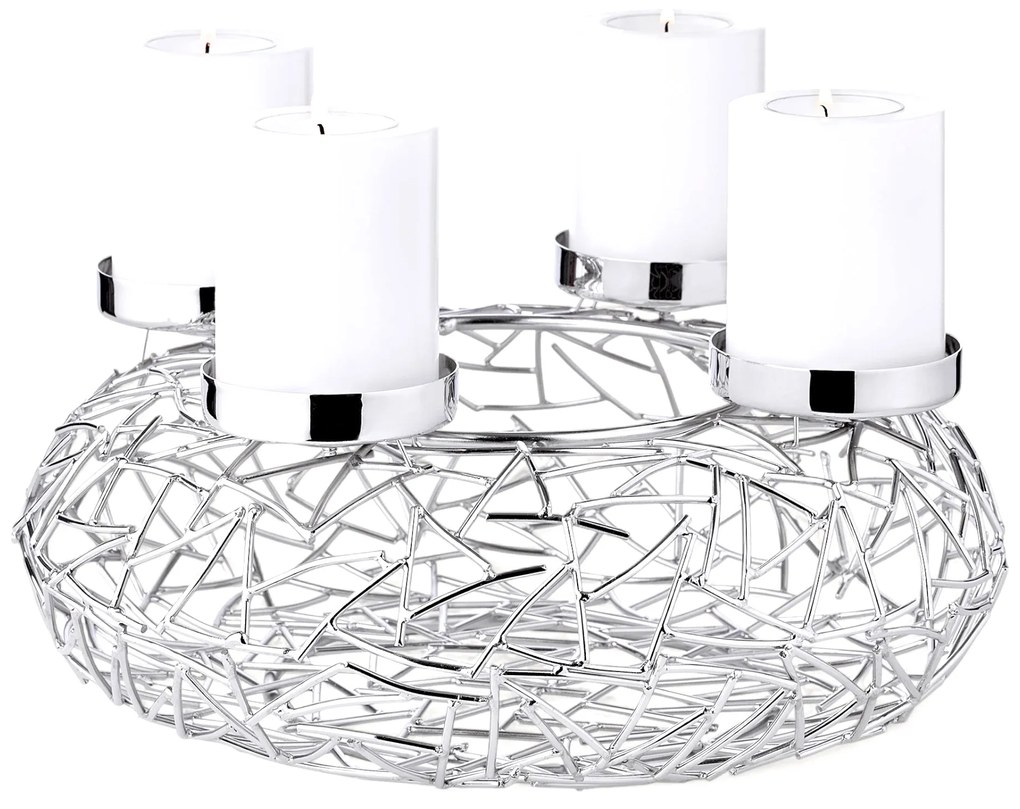 Adventi koszorú Milano (ø 28 cm), rozsdamentes acél - EDZARD