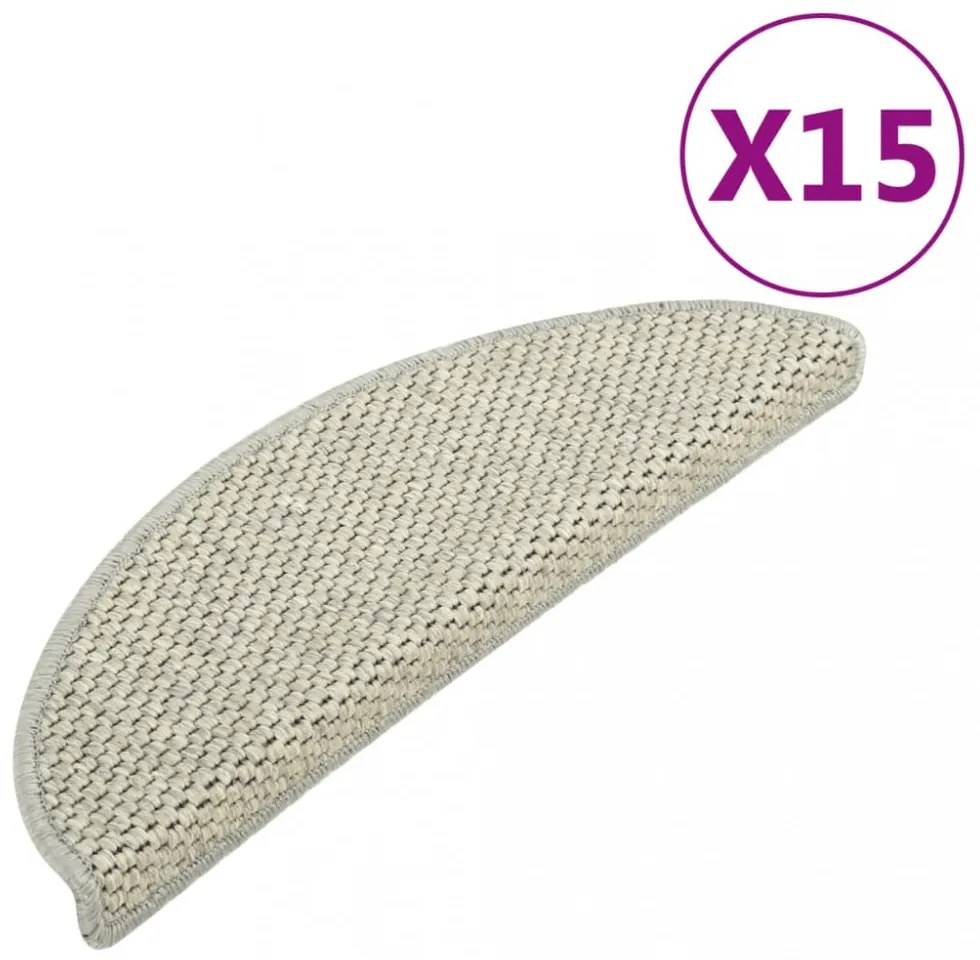 15 db szizálhatású világoszöld öntapadó lépcsőszőnyeg 65x21x4cm