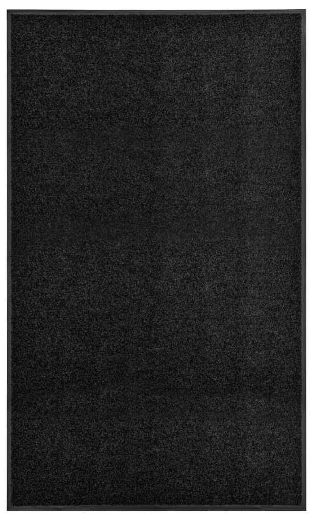 fekete kimosható lábtörlő 90 x 150 cm